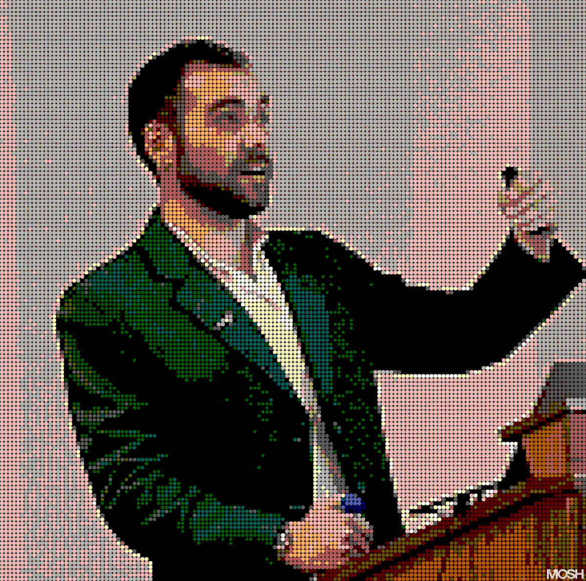 VGA-style portrait of Juan A. Arias